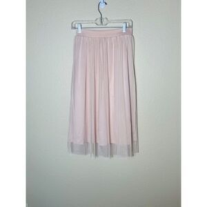 H&M Blush Pink Layered Net Skirt Modest Size 8 fairy Kei